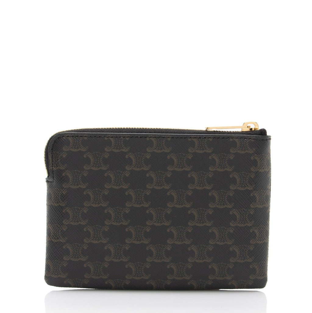 Celine Triomphe Canvas Coin Pouch (SHF-QPE1yP)
