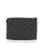 Celine Triomphe Canvas Coin Pouch (SHF-QPE1yP)