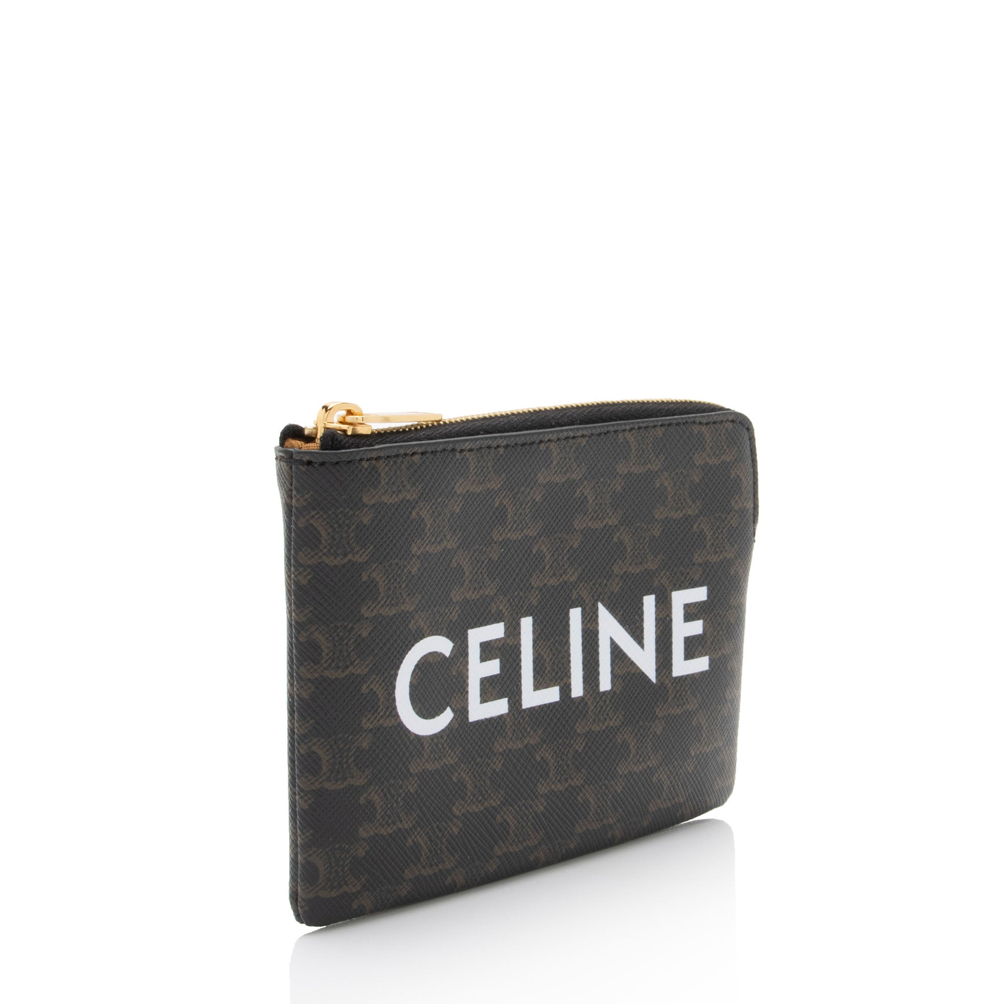 Celine Triomphe Canvas Coin Pouch (SHF-QPE1yP)