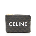 Celine Triomphe Canvas Logo Coin Pouch