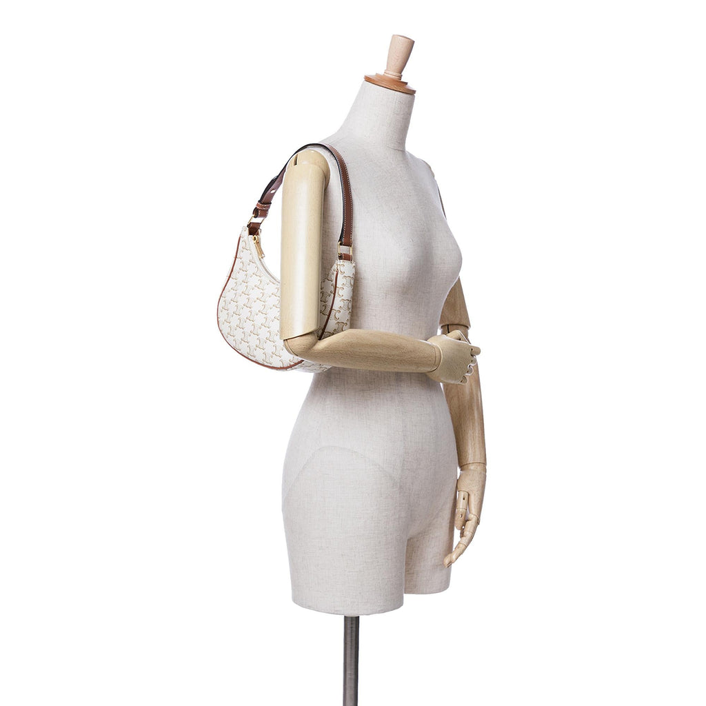 Celine Triomphe Coated Canvas Ava Shoulder Bag