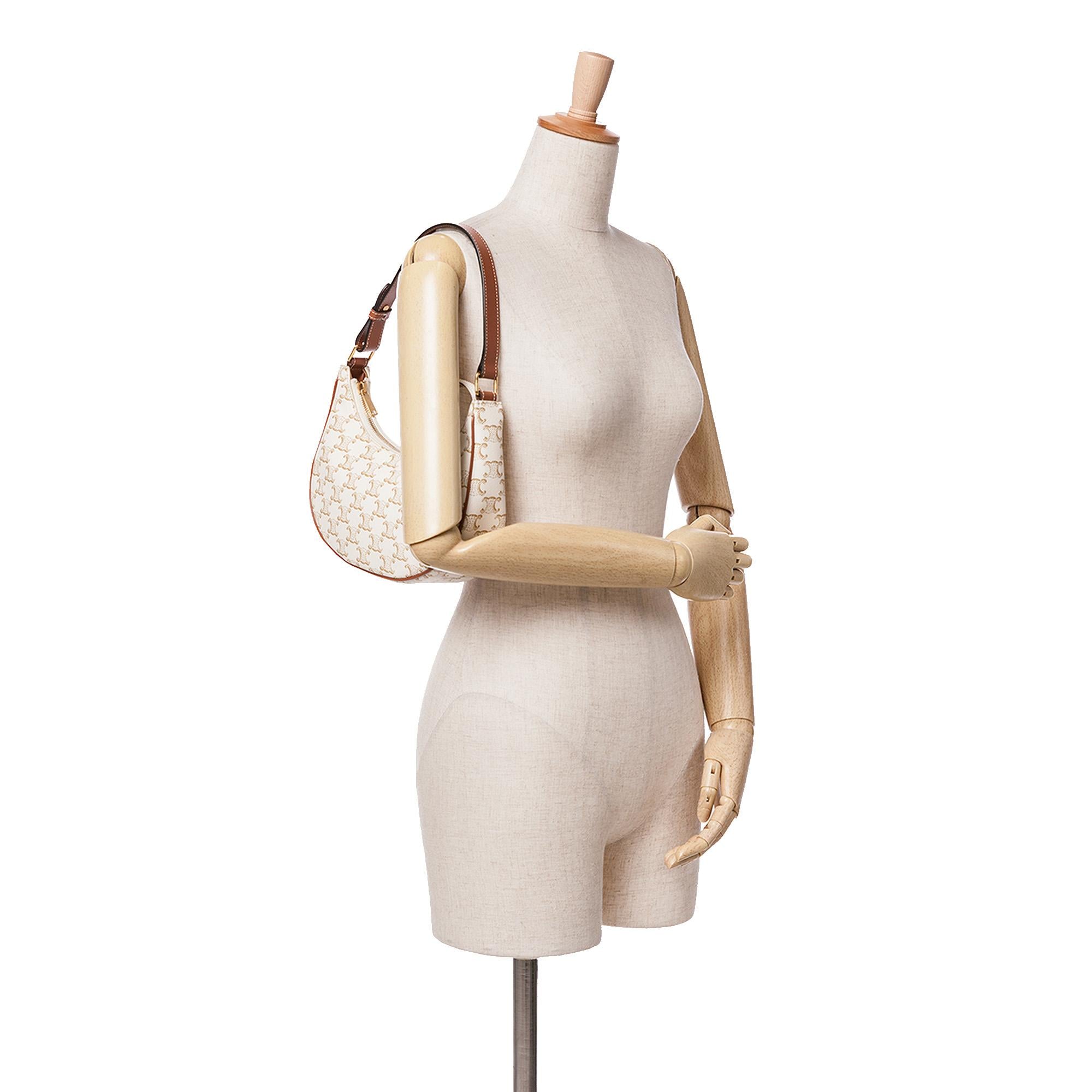Celine Triomphe Coated Canvas Ava Shoulder Bag