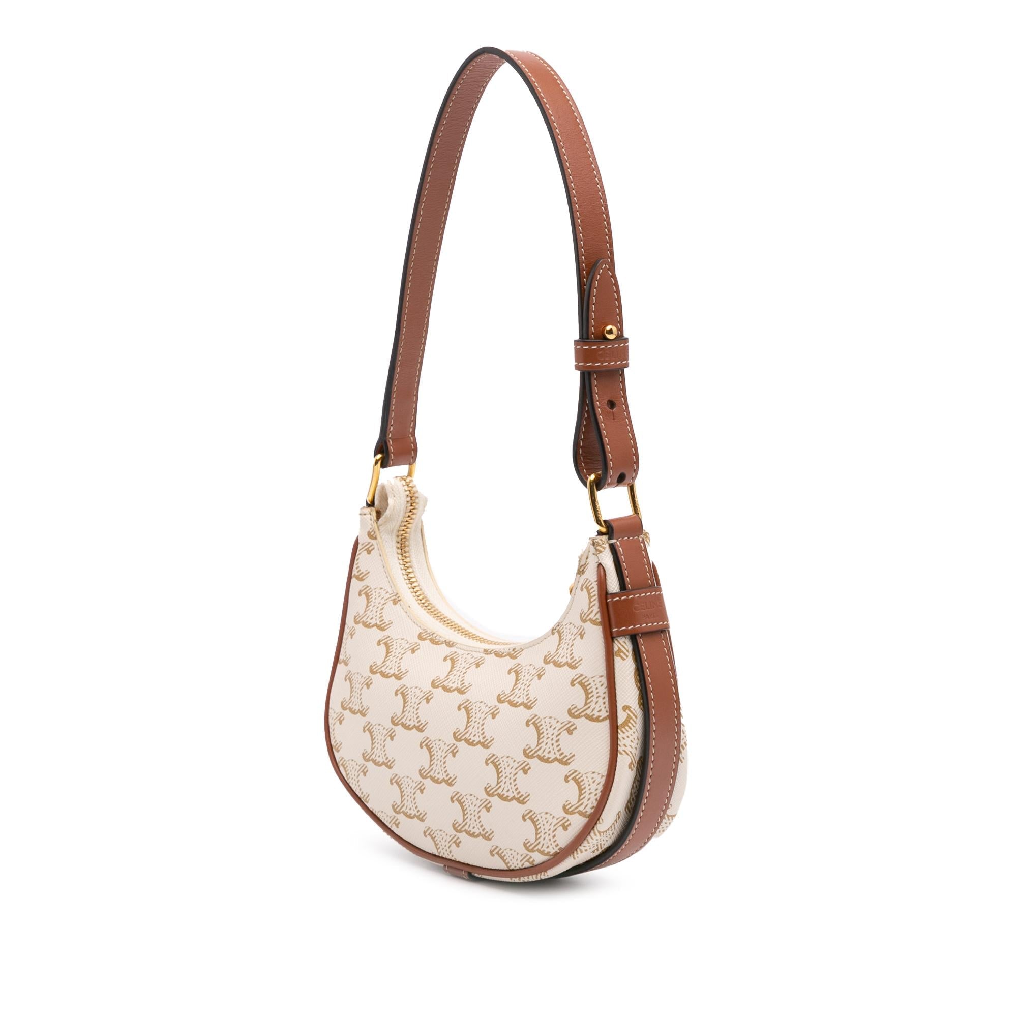 Celine Triomphe Coated Canvas Ava Shoulder Bag