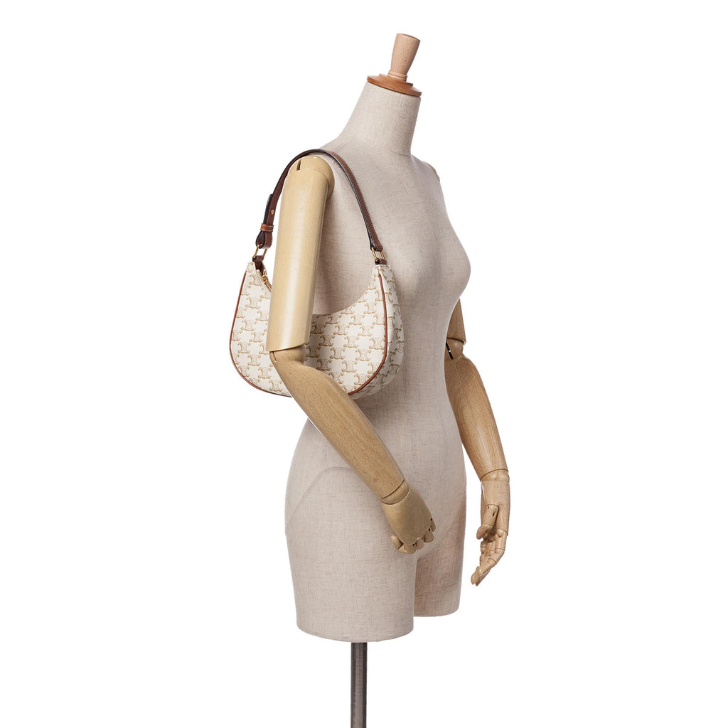 Celine Triomphe Coated Canvas Ava Shoulder Bag