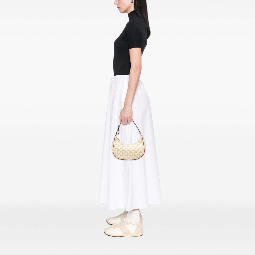 Celine Triomphe Coated Canvas Ava Shoulder Bag