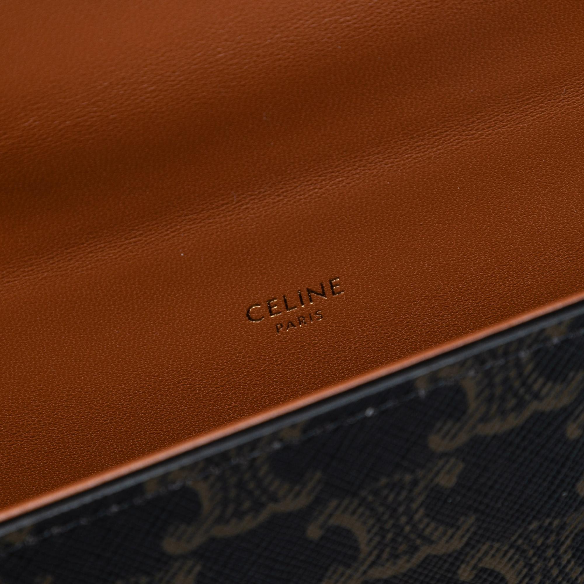 Celine Triomphe Coated Canvas Box Top Handle Bag