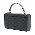 Celine Triomphe Coated Canvas Box Top Handle Bag