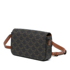 Celine Triomphe Coated Canvas Claude Shoulder Bag