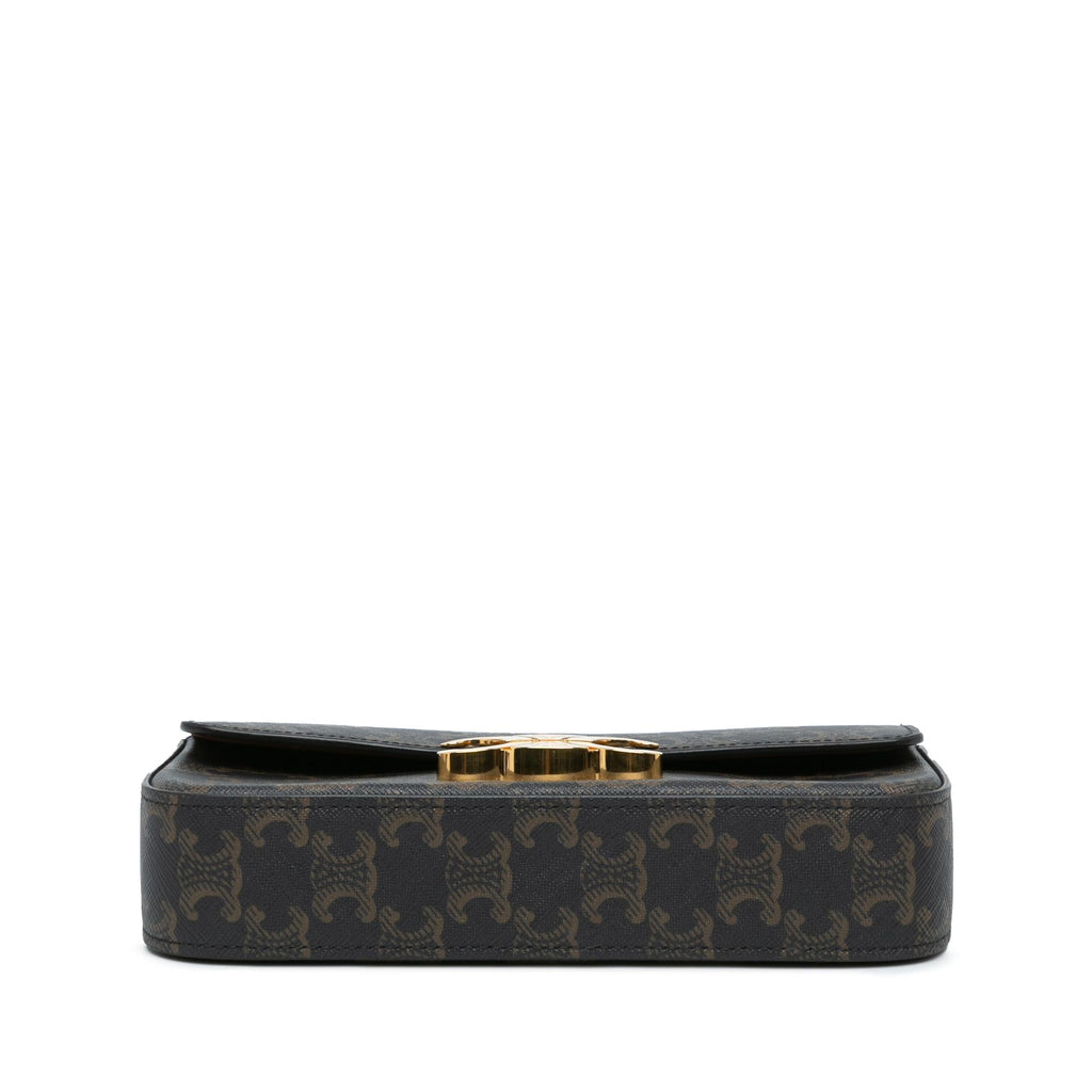 Celine Triomphe Coated Canvas Claude Shoulder Bag
