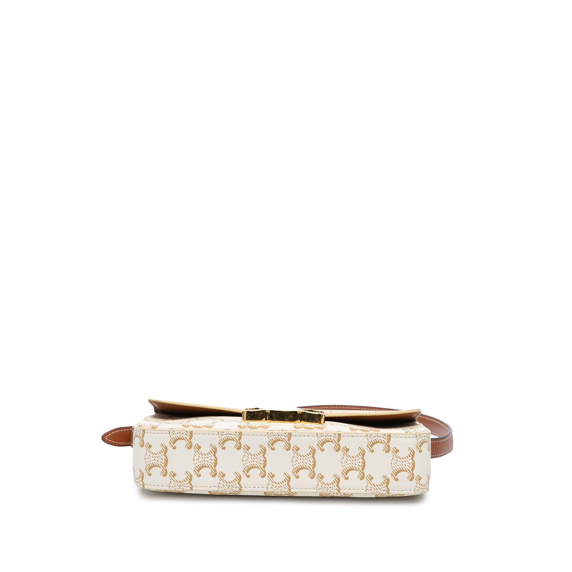 Celine Triomphe Coated Canvas Claude Shoulder Bag