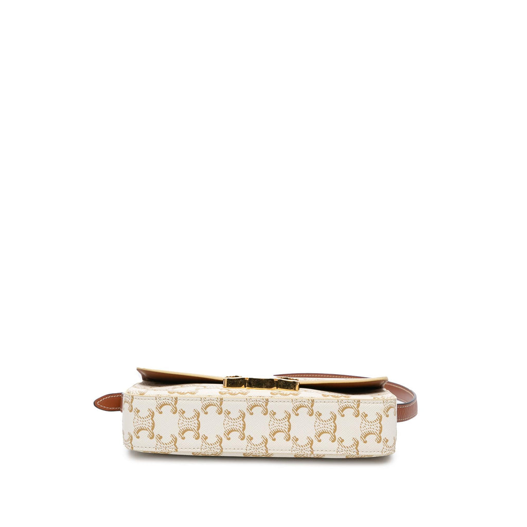 Celine Triomphe Coated Canvas Claude Shoulder Bag