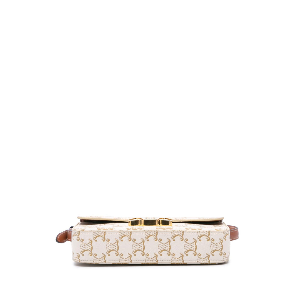 Celine Triomphe Coated Canvas Claude Shoulder Bag