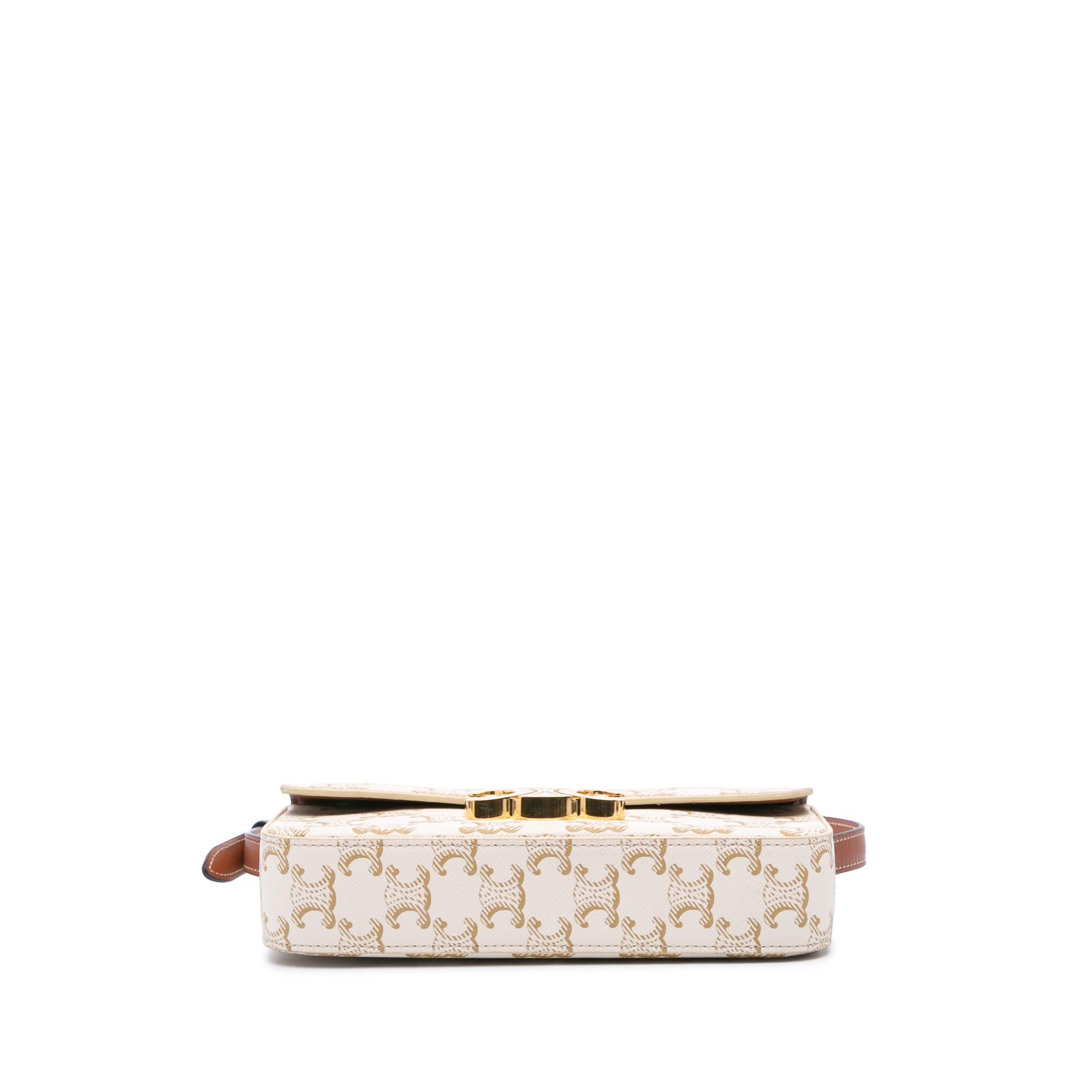 Celine Triomphe Coated Canvas Claude Shoulder Bag