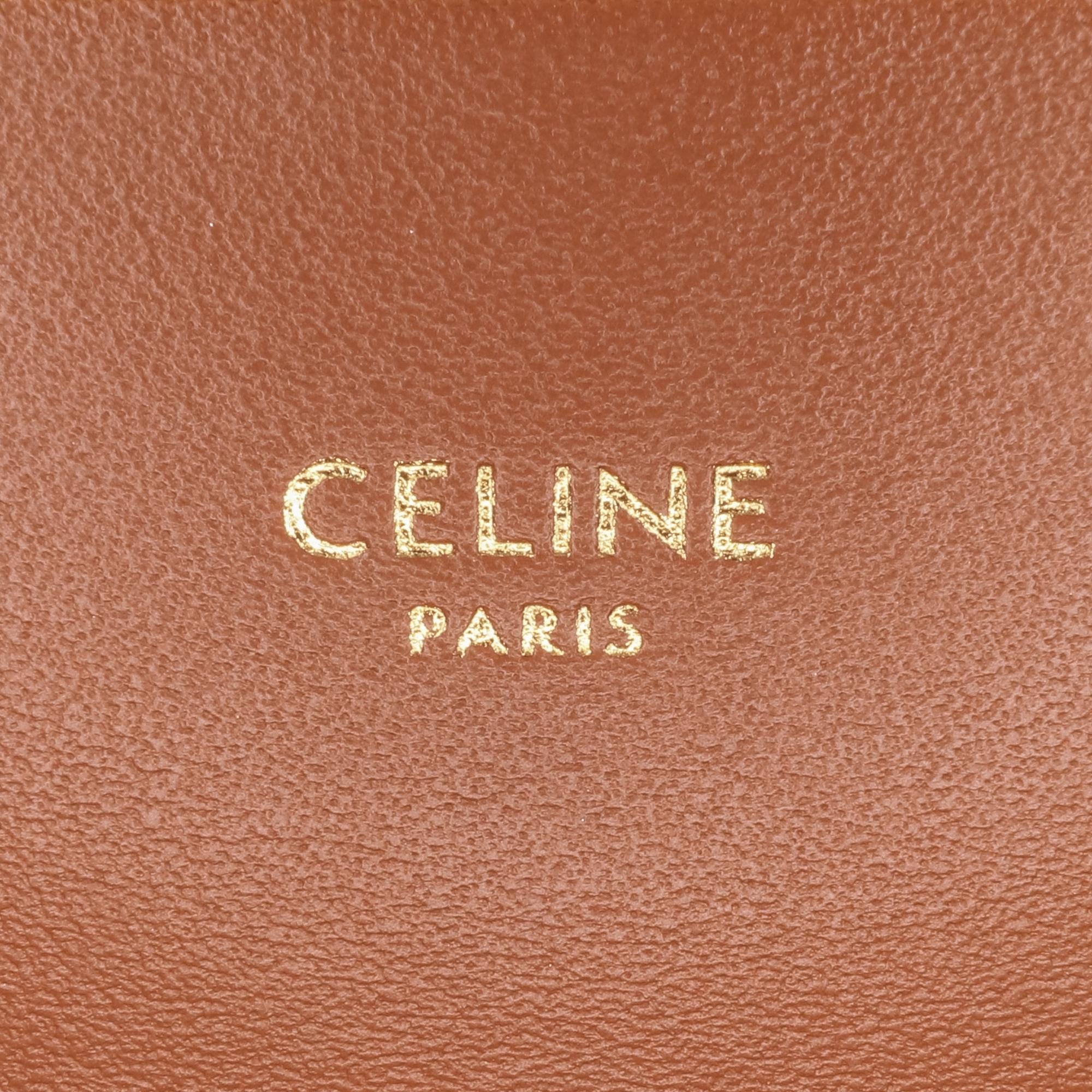 Celine Triomphe Coated Canvas Claude Shoulder Bag