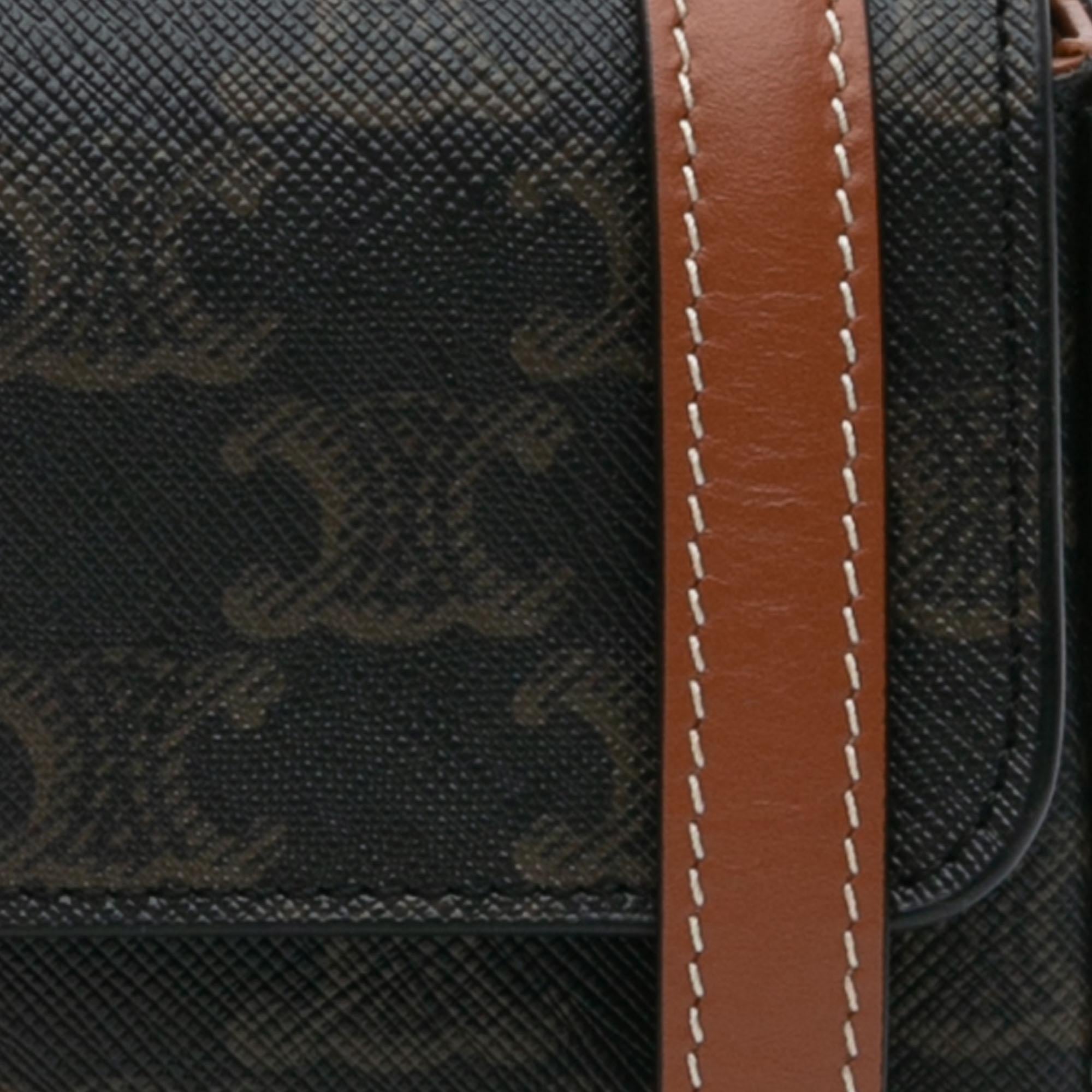 Celine Triomphe Coated Canvas Claude Shoulder Bag