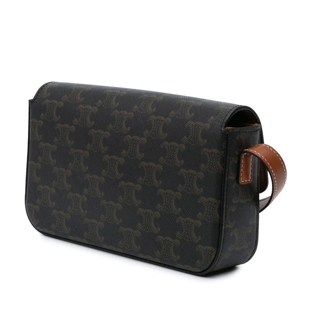Celine Triomphe Coated Canvas Claude Shoulder Bag