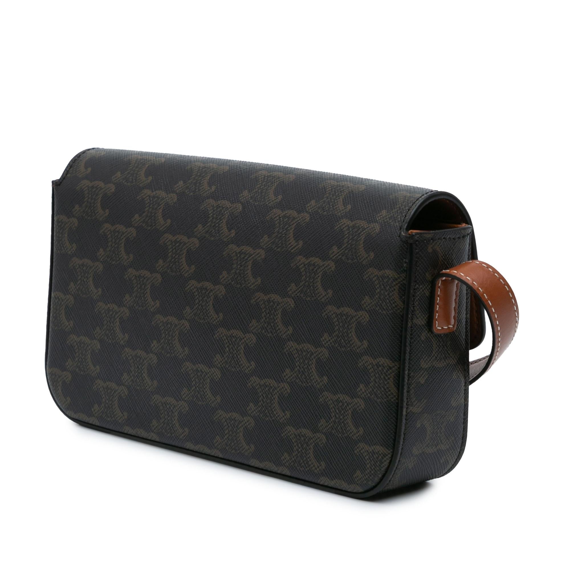 Celine Triomphe Coated Canvas Claude Shoulder Bag