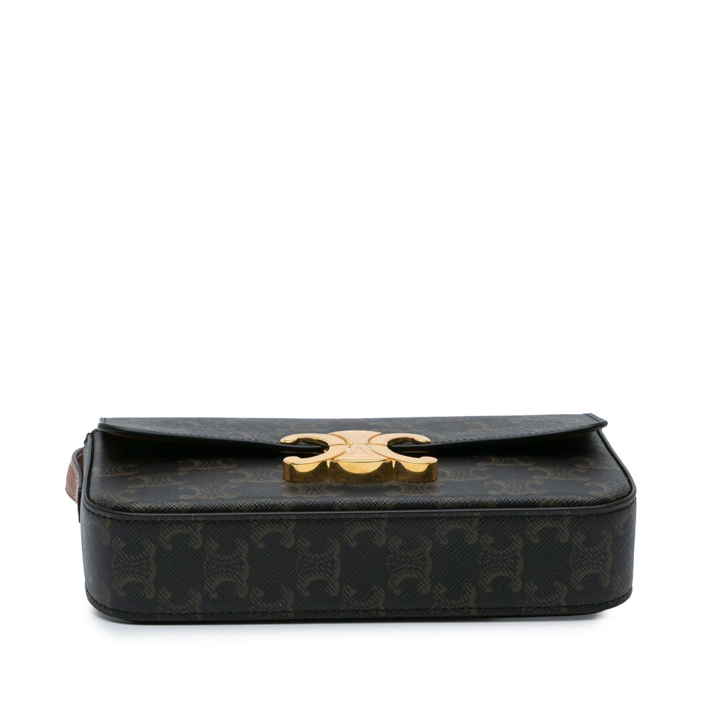 Celine Triomphe Coated Canvas Claude Shoulder Bag