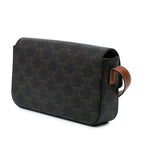 Celine Triomphe Coated Canvas Claude Shoulder Bag