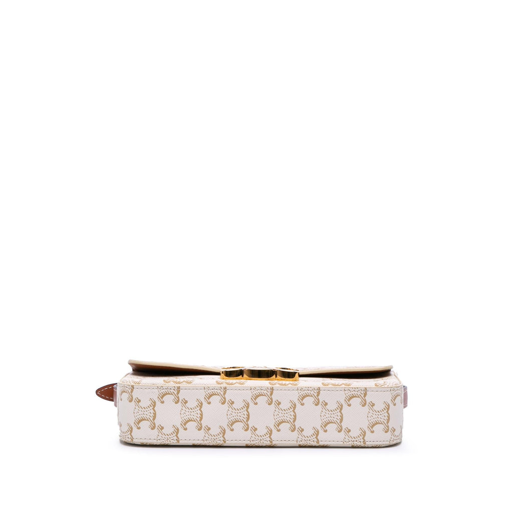Celine Triomphe Coated Canvas Claude Shoulder Bag