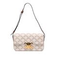 Celine Triomphe Coated Canvas Claude Shoulder Bag