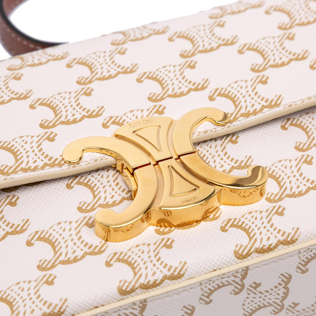 Celine Triomphe Coated Canvas Claude Shoulder Bag