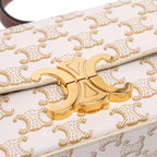 Celine Triomphe Coated Canvas Claude Shoulder Bag