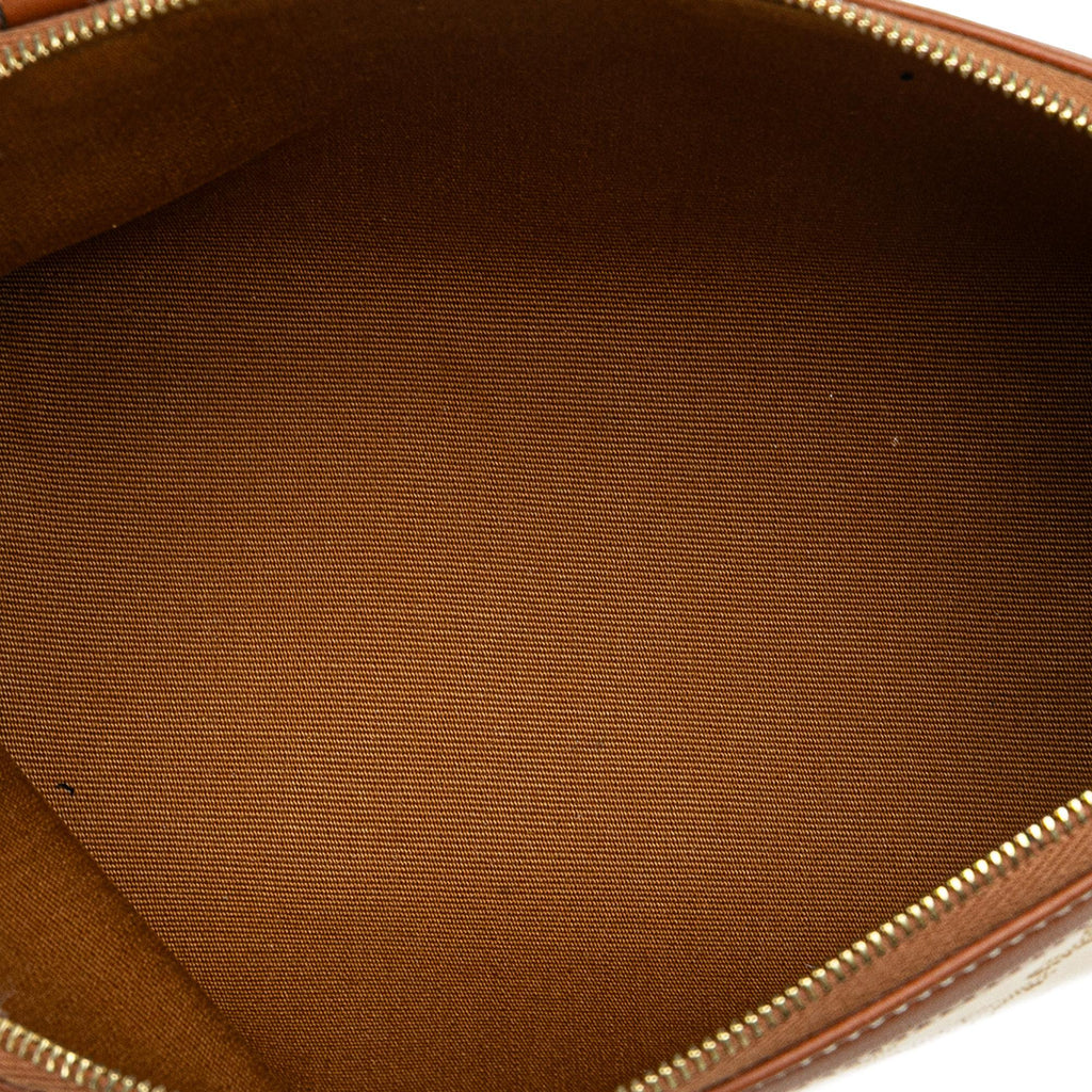 Celine Triomphe Coated Canvas Clutch On Chain