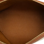 Celine Triomphe Coated Canvas Clutch On Chain