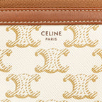 Celine Triomphe Coated Canvas Clutch On Chain