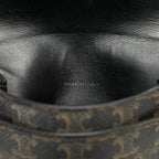 Celine Triomphe Coated Canvas Phone Pouch Flap Crossbody