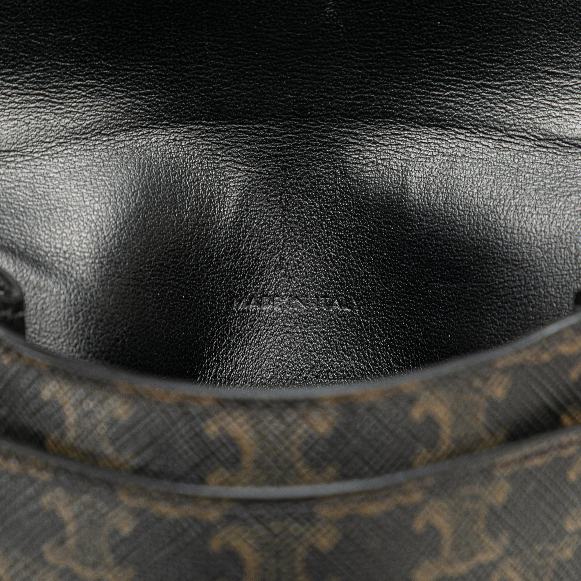 Celine Triomphe Coated Canvas Phone Pouch Flap Crossbody