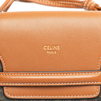 Celine Triomphe Coated Canvas Phone Pouch Flap Crossbody