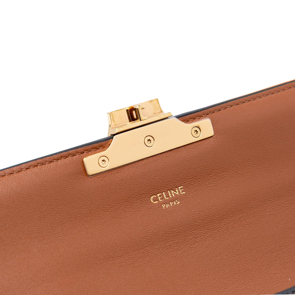 Celine Triomphe Coated Canvas Triomphe Chain Shoulder Bag