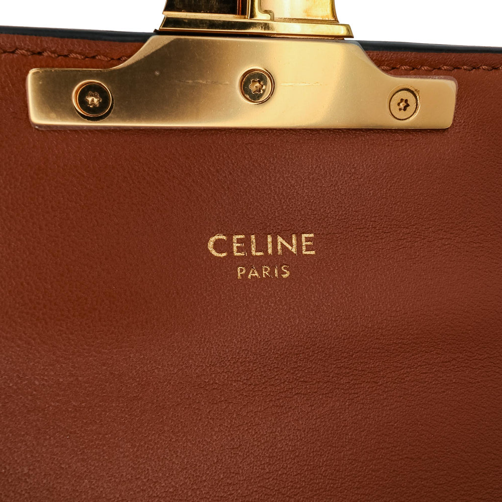 Celine Triomphe Coated Canvas Triomphe Chain Shoulder Bag