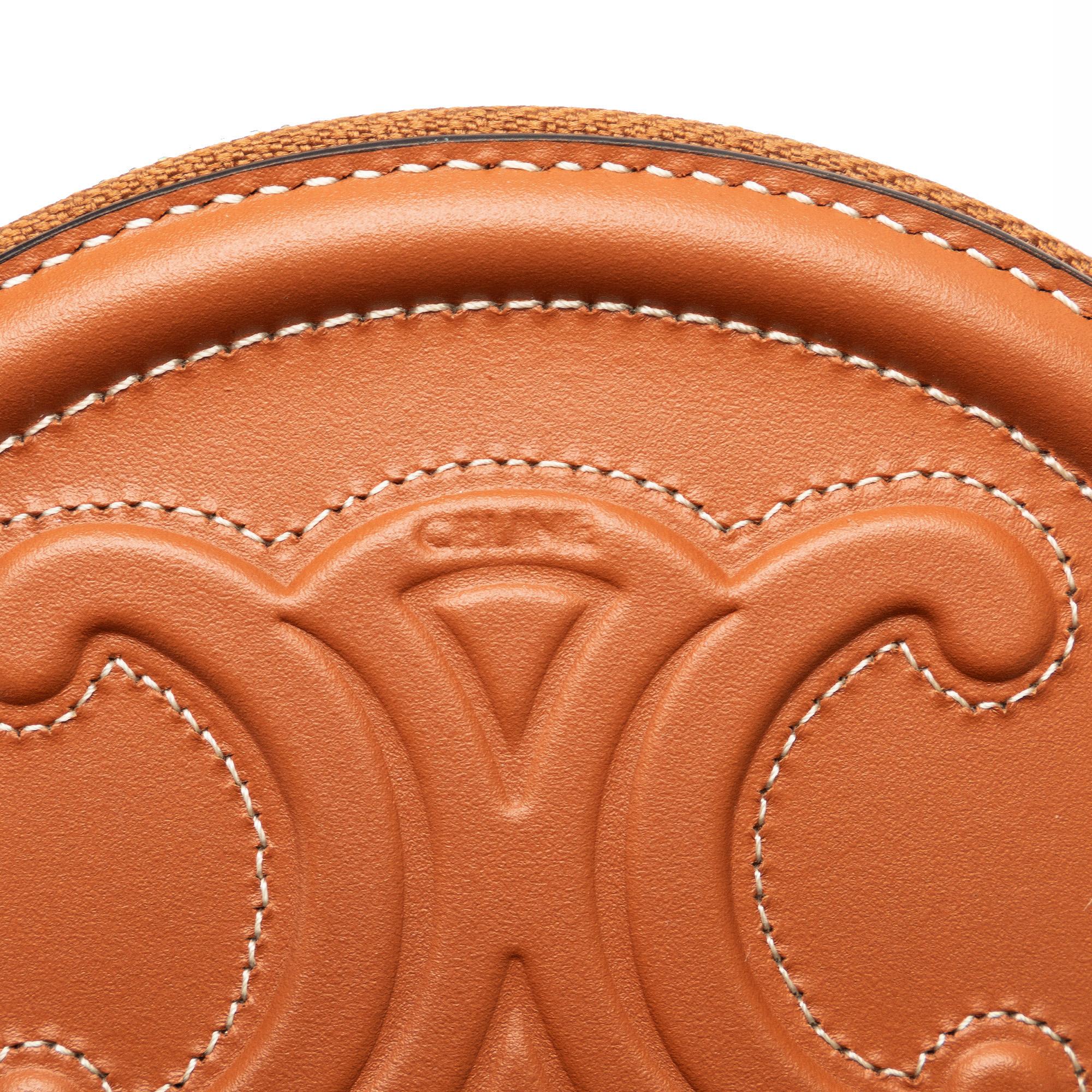 Celine Triomphe Cuir Oval Clutch