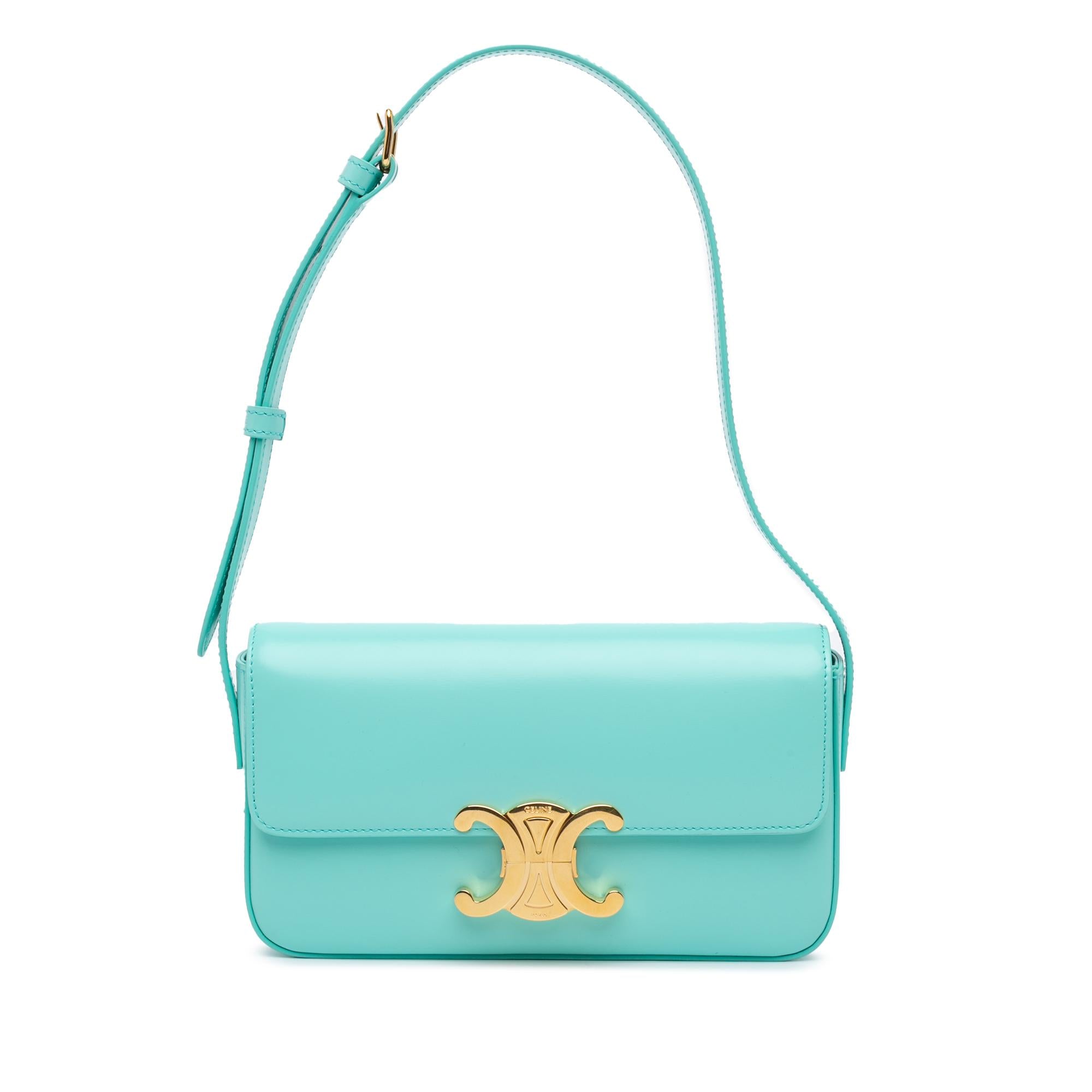 Celine Triomphe Leather Claude Shoulder Bag