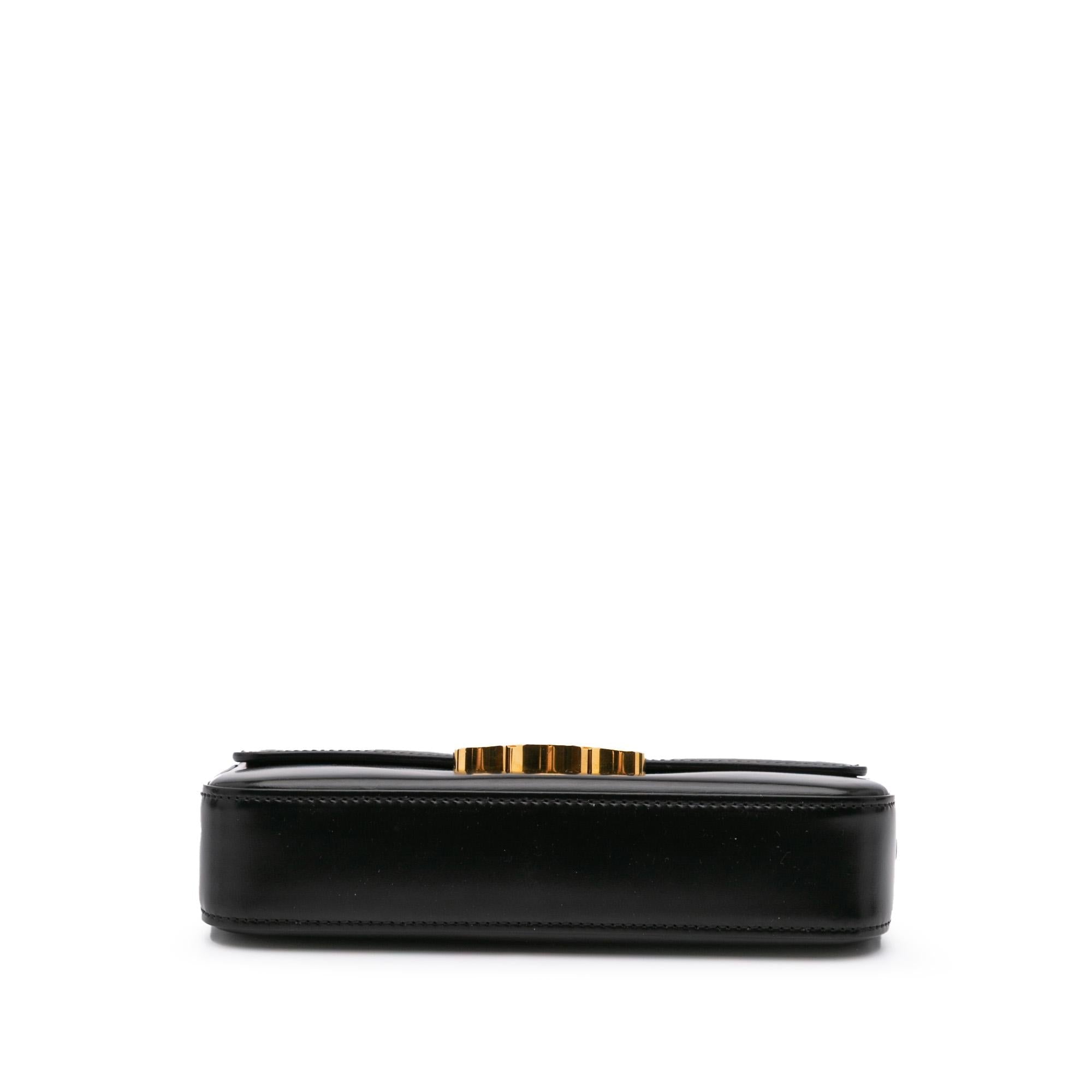 Celine Triomphe Leather Claude Shoulder Bag