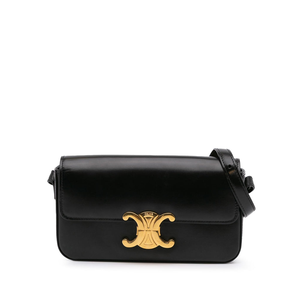 Celine Triomphe Leather Claude Shoulder Bag