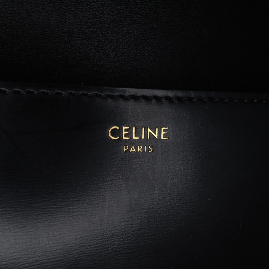 Celine Triomphe Leather Claude Shoulder Bag