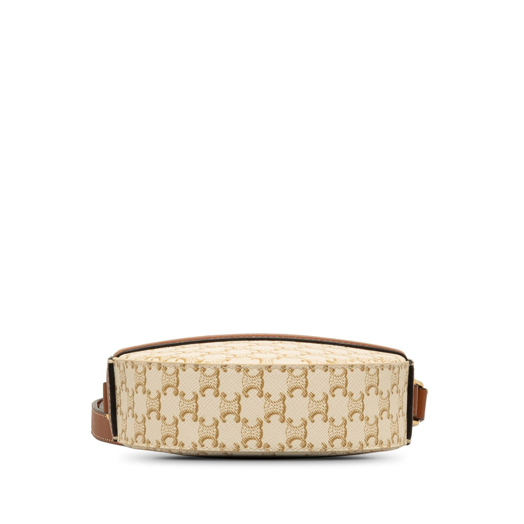Celine Triomphe Round Purse on Strap (SHG-miPFWr)