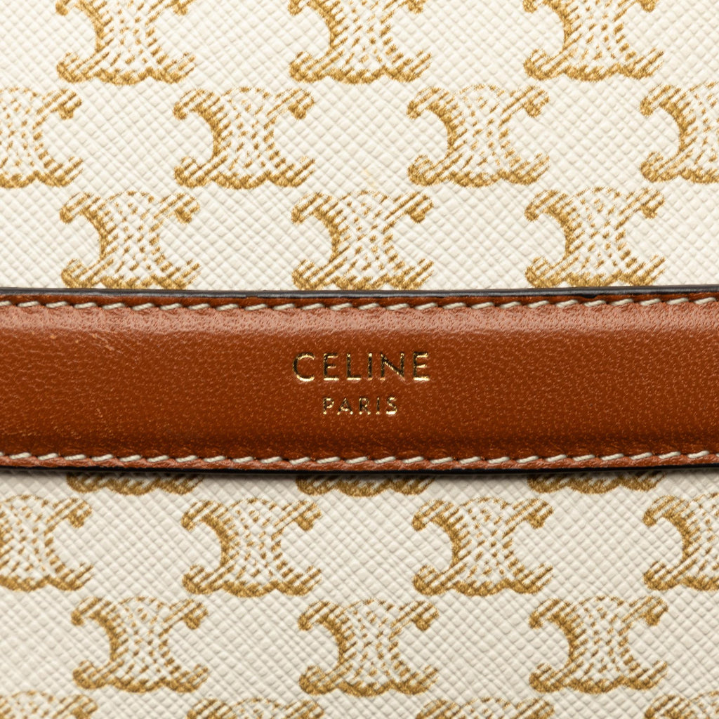 Celine Triomphe Round Purse on Strap (SHG-miPFWr)
