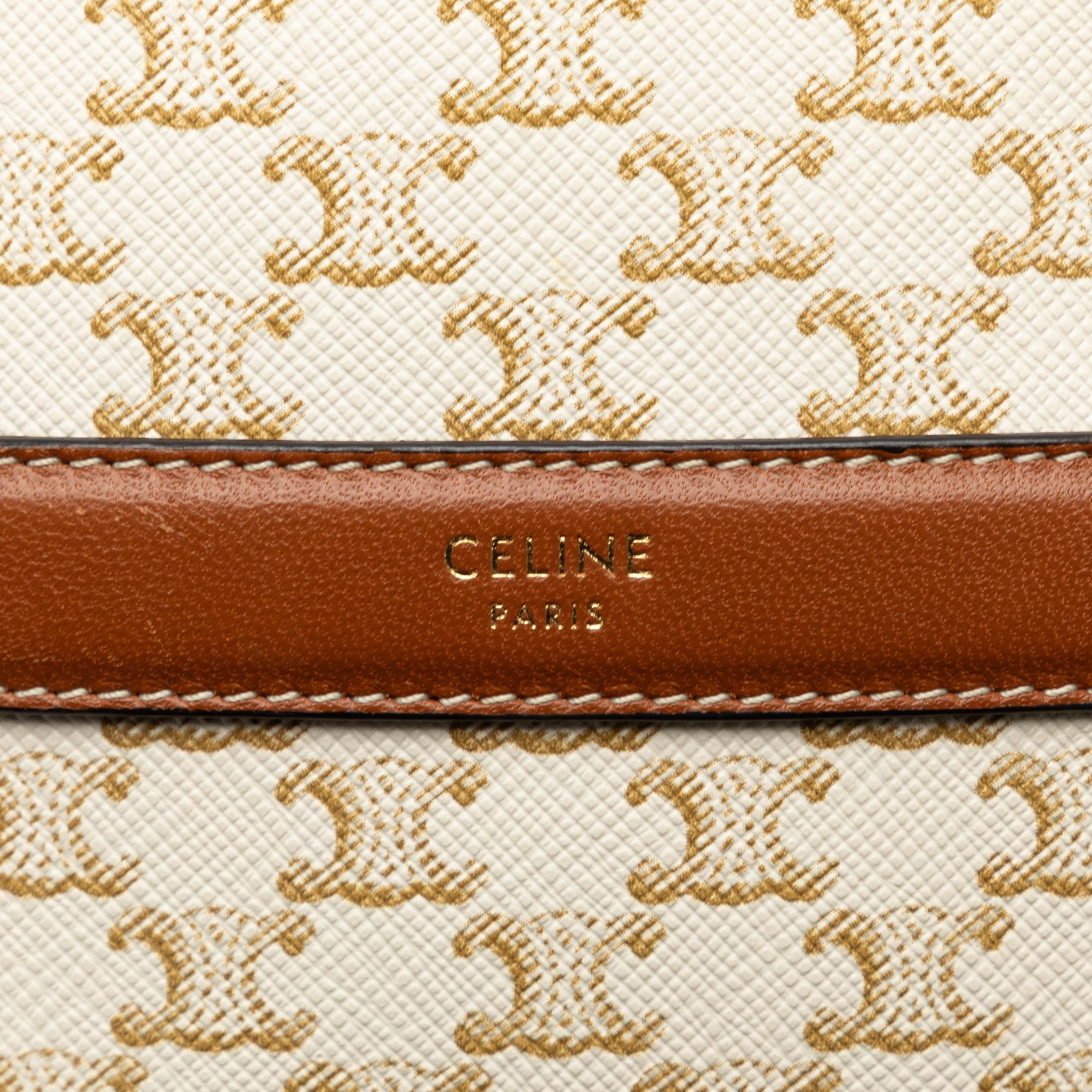 Celine Triomphe Round Purse on Strap (SHG-miPFWr)