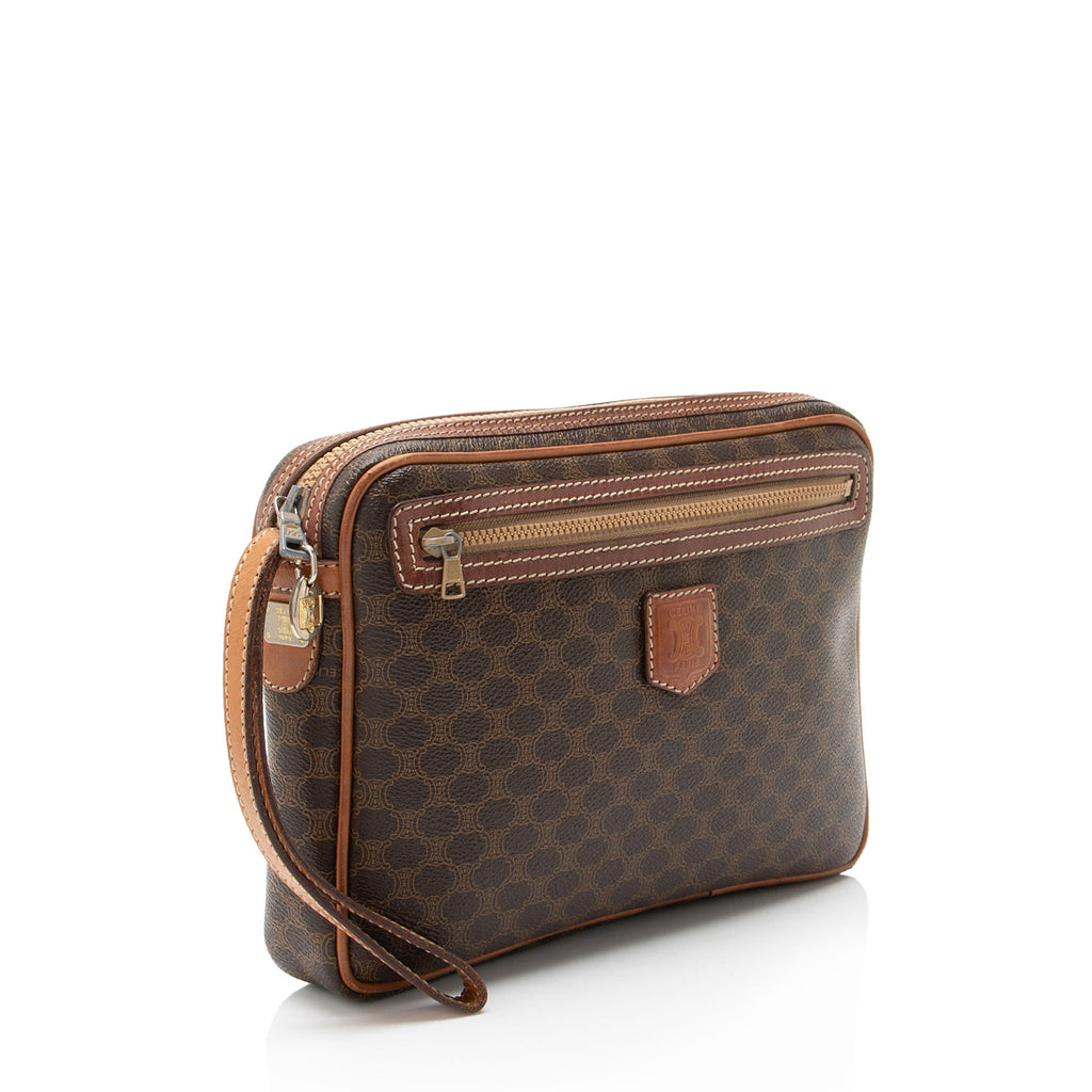 Celine Vintage Macadam Canvas Wristlet