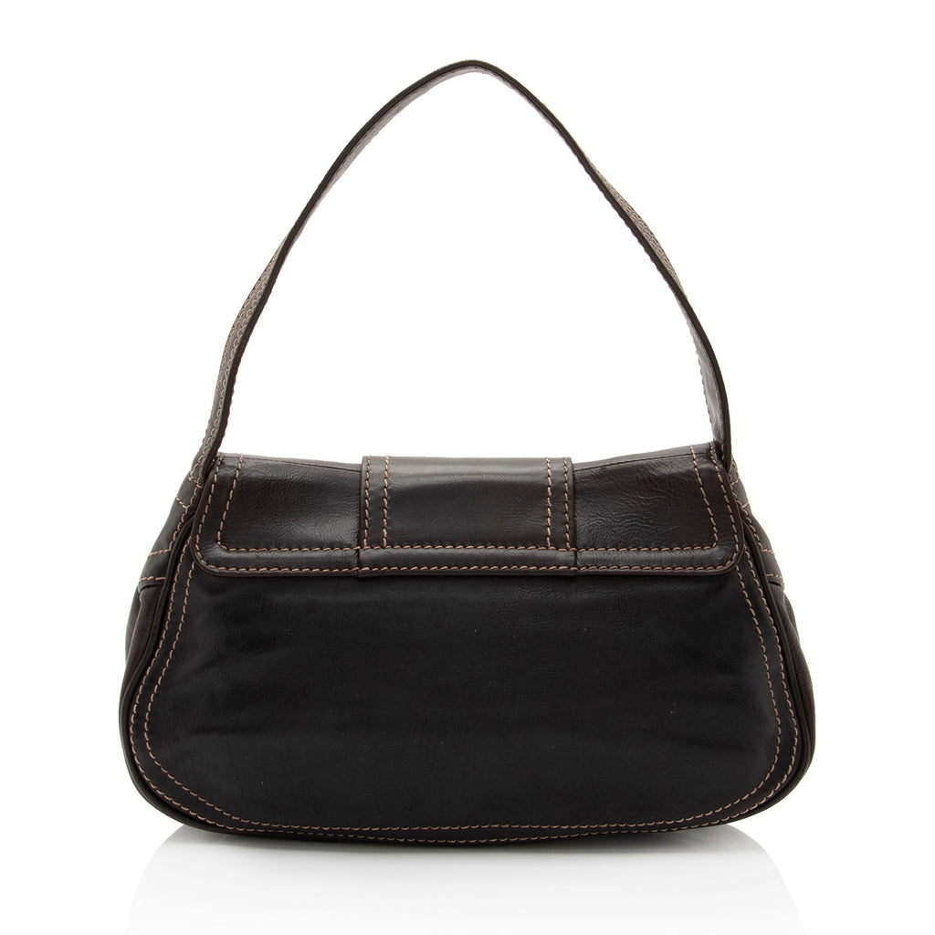 Celine Vintage Leather Buckle Shoulder Bag (SHF-2mqWEo)