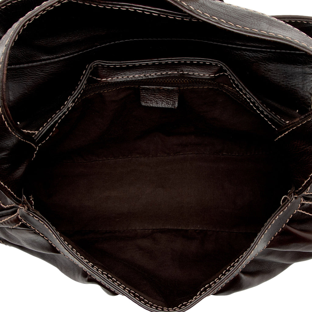 Celine Vintage Leather Buckle Shoulder Bag (SHF-2mqWEo)
