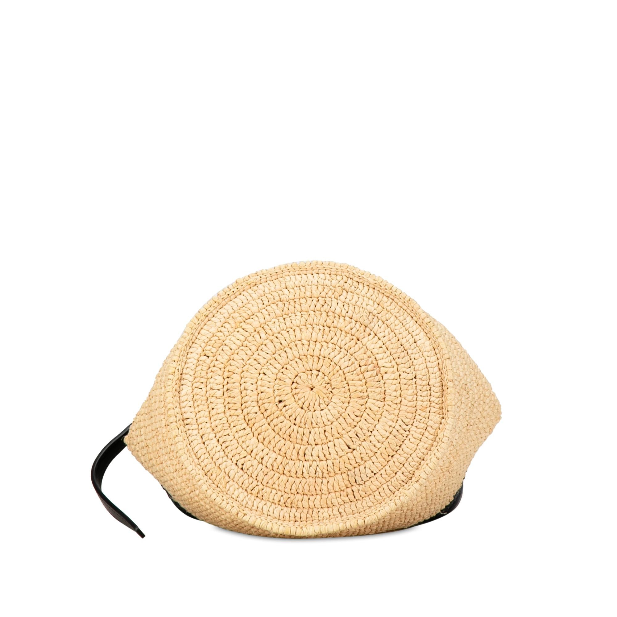 Celine Woven Raffia Nano Bucket Bag