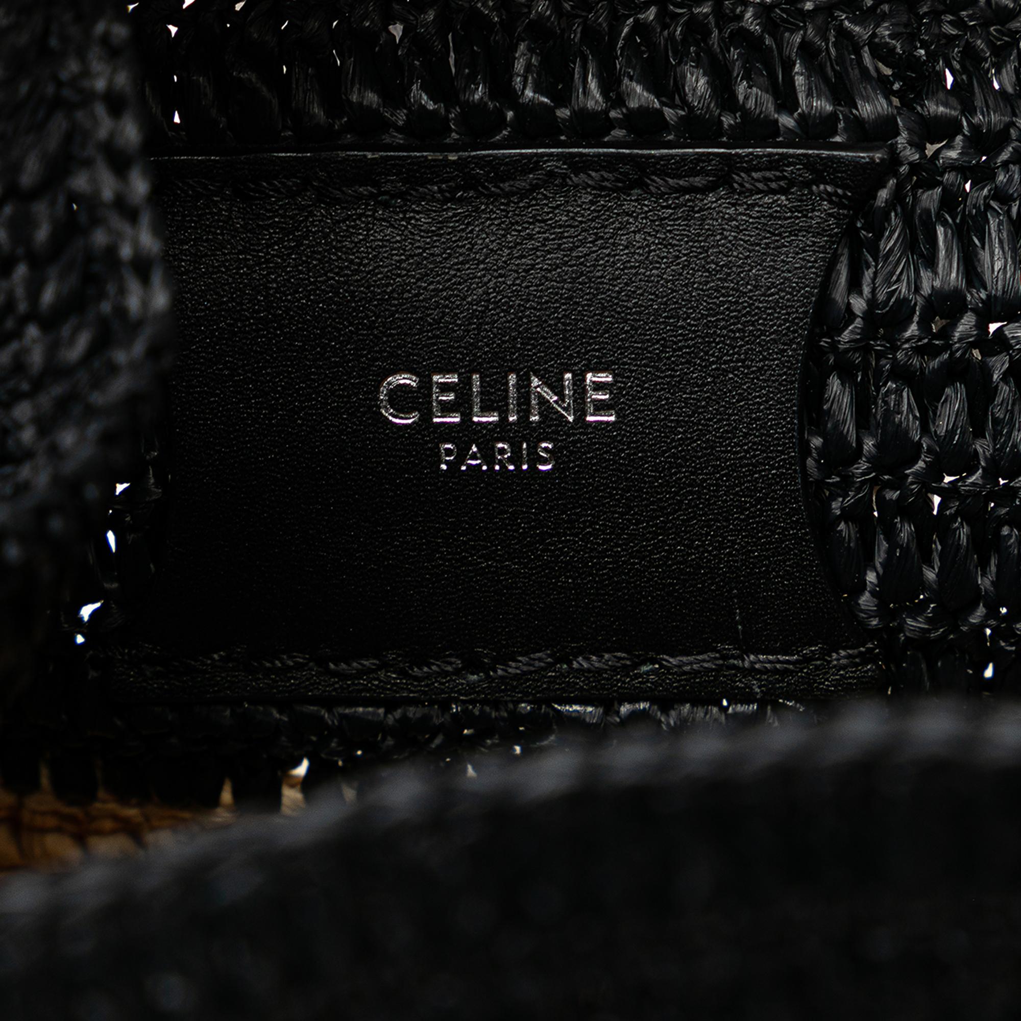 Celine Woven Raffia Nano Bucket Bag