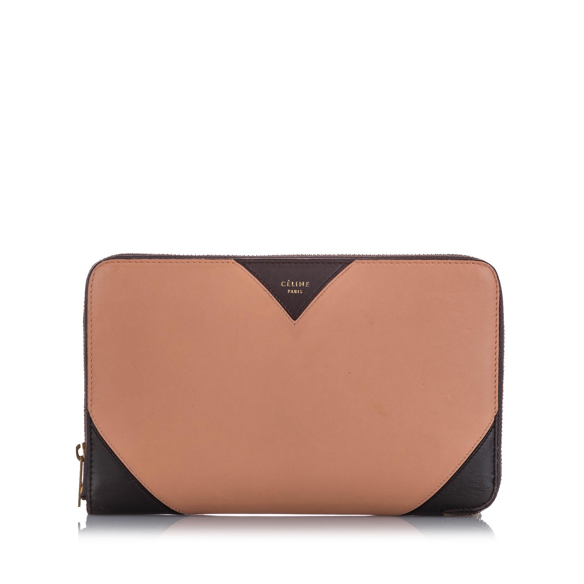 Celine Zip Around Leather Wallet (SHG-21934)