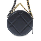 Chanel 19 Round Lambskin Clutch With Chain (SHG-6cbrO9)